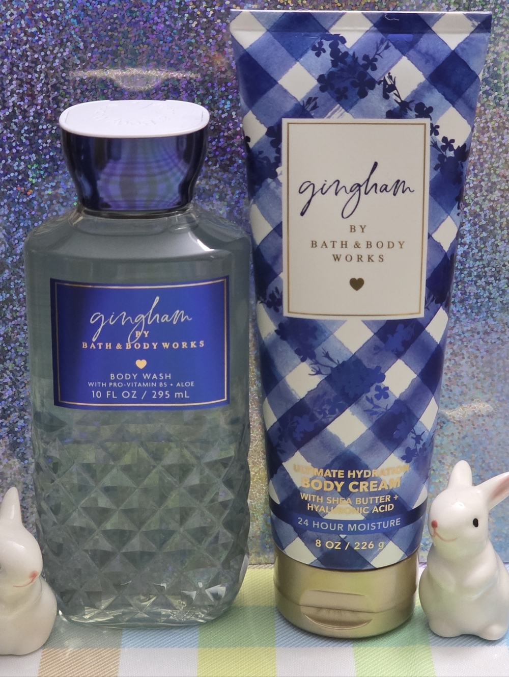 Bath & Body Works Gingham Body Wash & Body Cream Set NEW